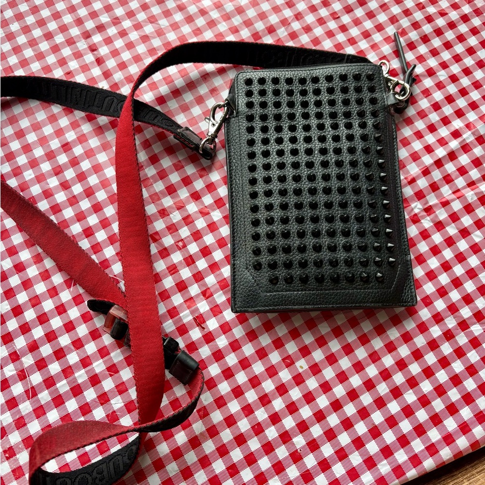 Christian Louboutin Black and Red Crossbody Bag
